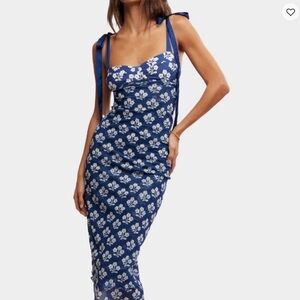 Free People Navy Floral Dress